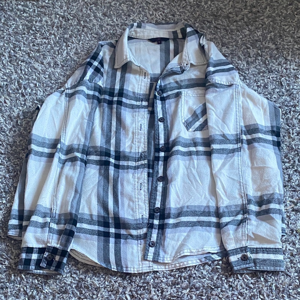 NOBO Plaid Shirt in Blue and White